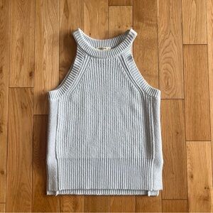 Marine Layer Womens Knit Tank Light Blue Thick Cotton Cashmere Size Small